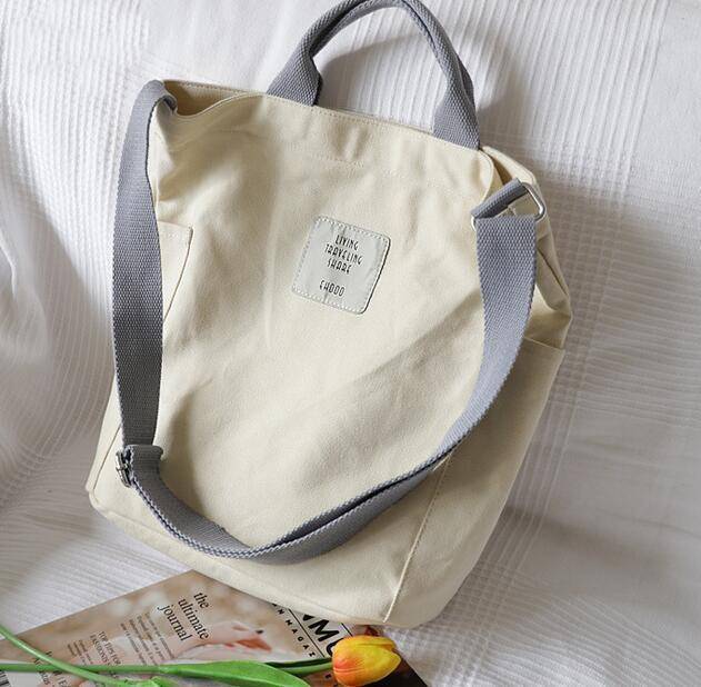 Canvas Shoulder Bag, Tote Bag Aesthetic, Book Bag, Handbag