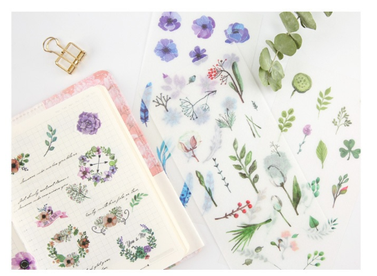 Watercolour Plants + Flowers Stickers - Set of 6!