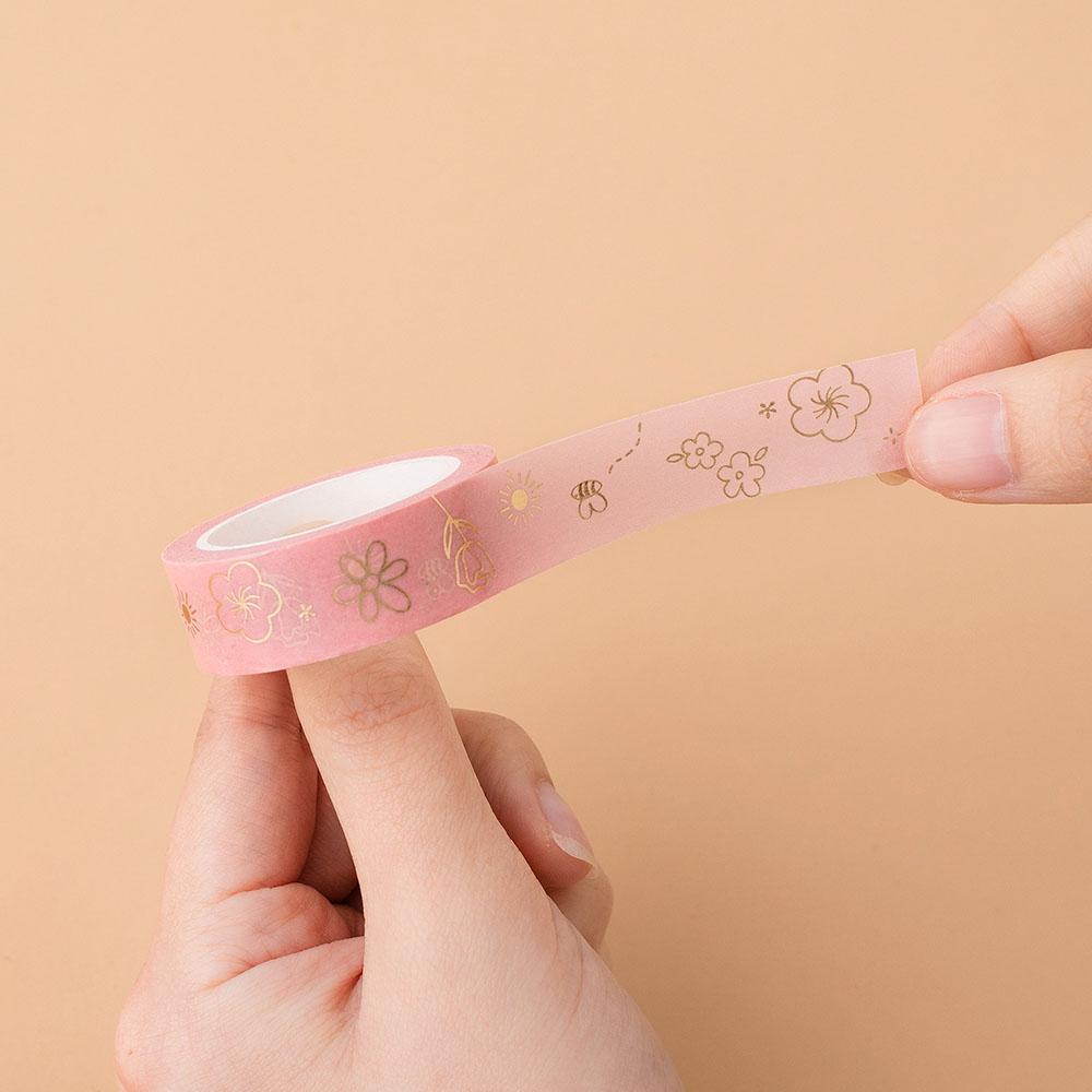  NatSumeBasics Pink Washi Tape Set Self-Adhesive
