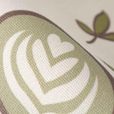 Close up of Tsuki ‘Matcha Matcha’ Tote Bag green matcha latte design