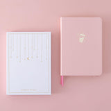 Tsuki ‘Ichigo’ Limited Edition Boba Bullet Journal and luxury eco-friendly fit box packaging on light pink background