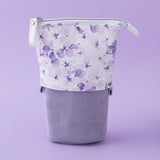 Tsuki Endless Summer Pop-Up Pencil case in Lilac Bloom in lilac background