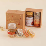 Tsuki ‘Maple Dreams’ Washi Tape Set with eco-friendly gift box packaging on cream background