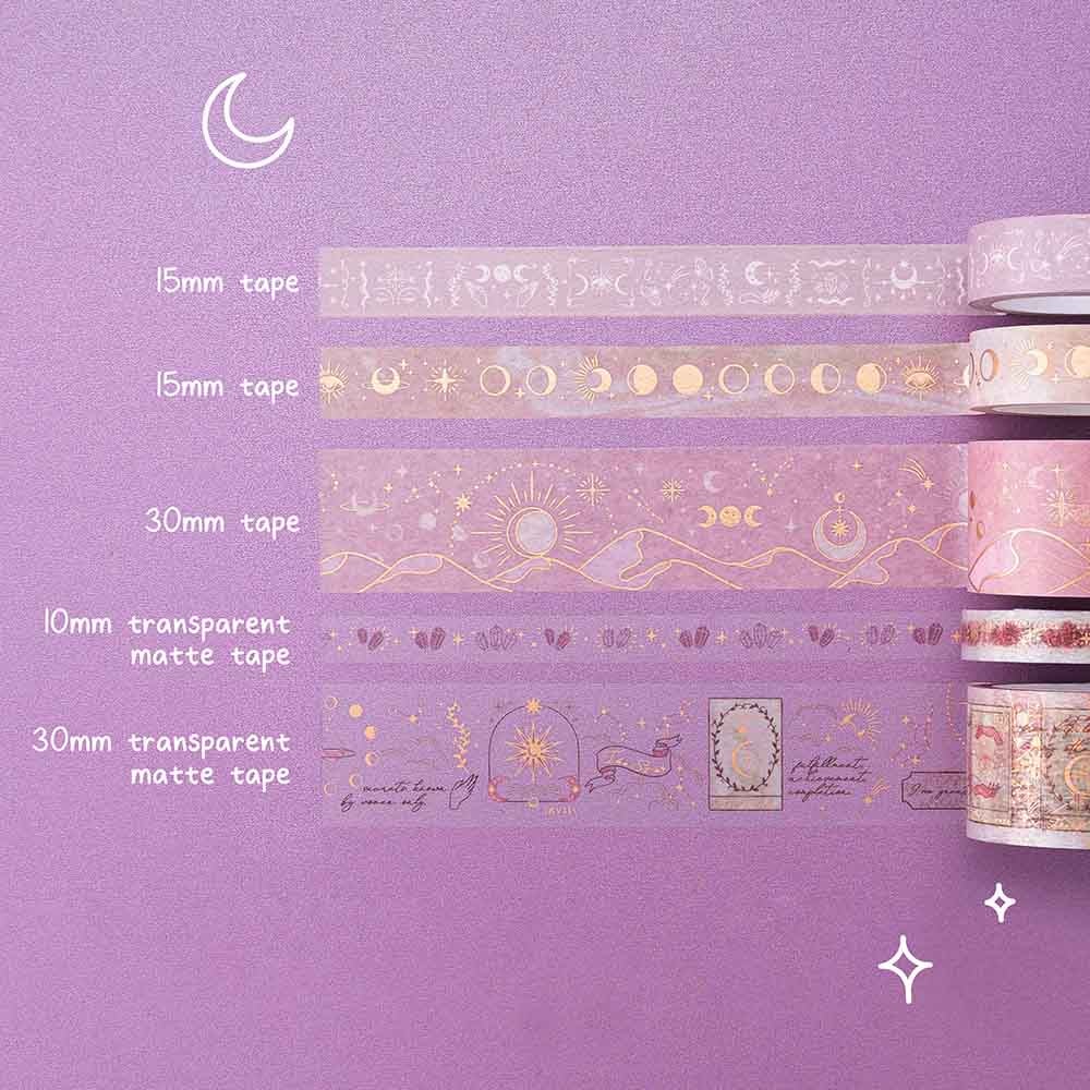Close up of Tsuki ‘Moonlit Blush’ Washi Tape Set 