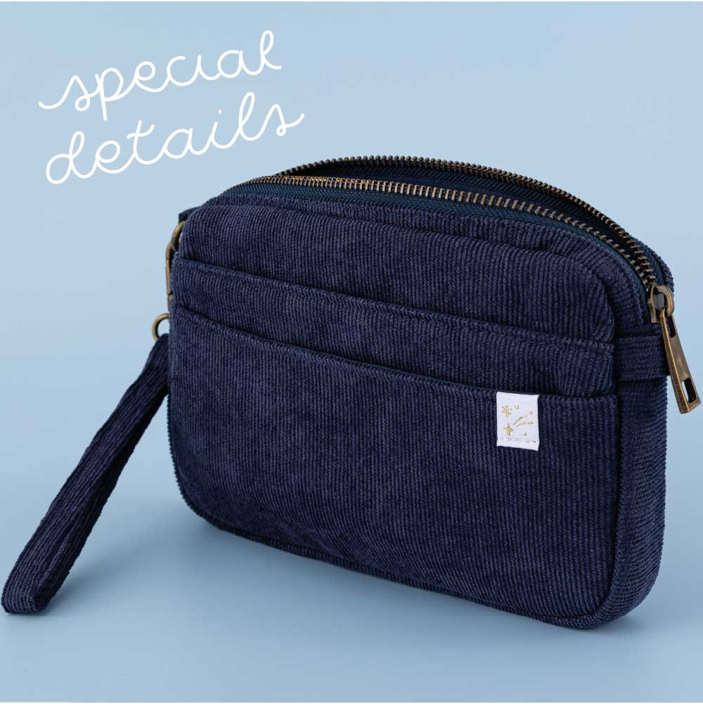 Tsuki ‘Cloud Dreamland’ Travel Pouch with writing that says “special details”