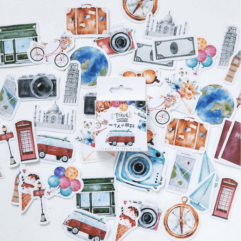 Trip Around the World Travel Sticker - TenStickers