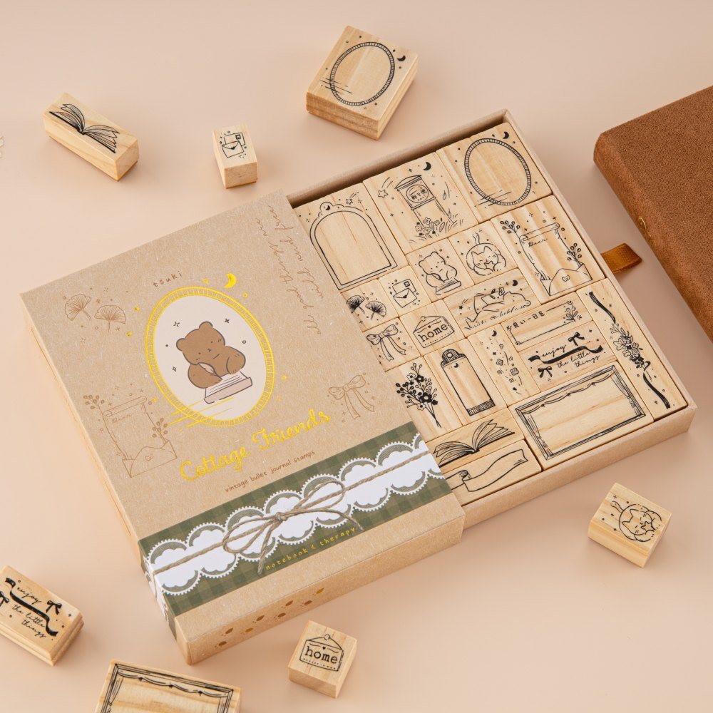 Tsuki Cottage Friends bullet journal stamp set