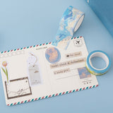 Tsuki ‘Cloud Dreamlland’ Scrapbooking Set stickers + washi tapes on postcard