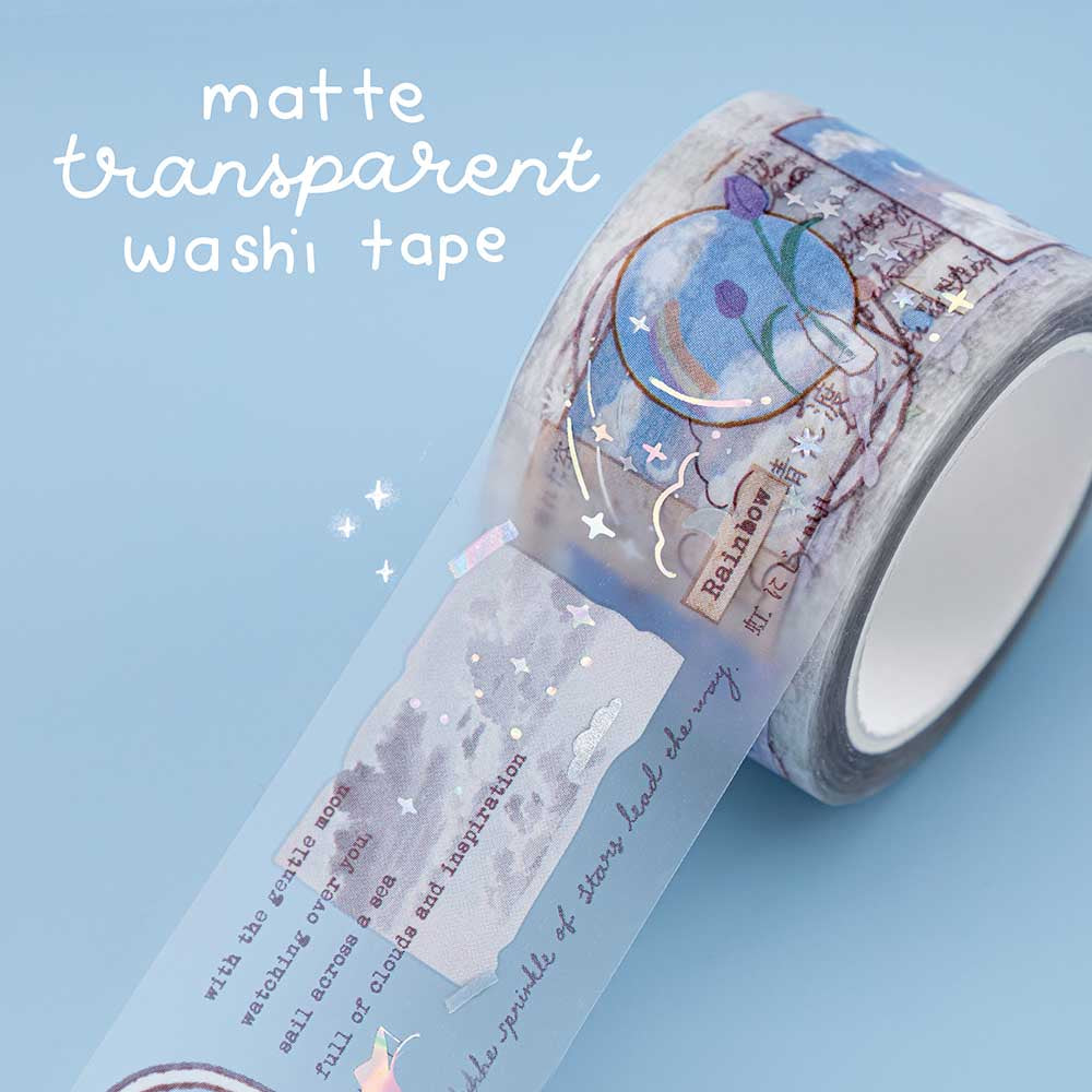 Light Blue Boho Rainbow Spring Washi Tape Set (#W079)