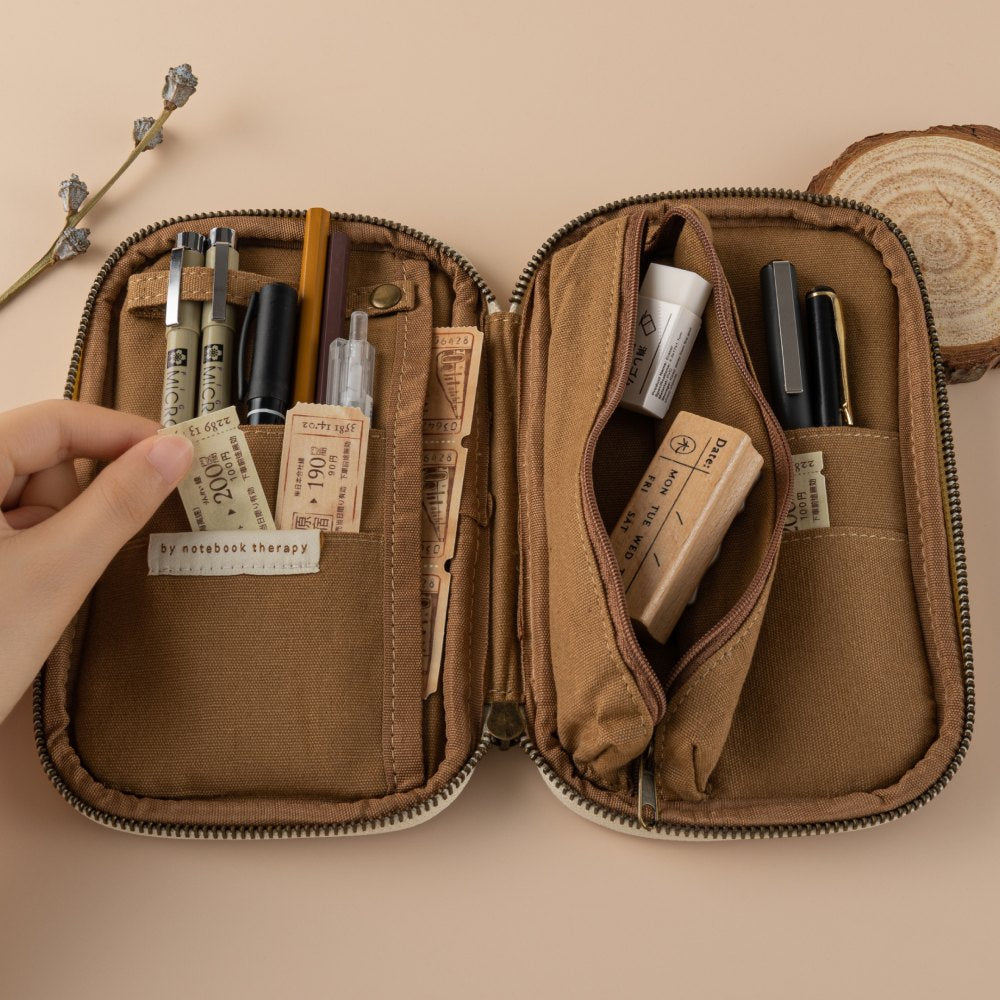 Leather Pen Case, Small Pencil Holder Pouch
