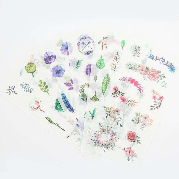 Watercolour Plants + Flowers Stickers - Set of 6! – NotebookTherapy