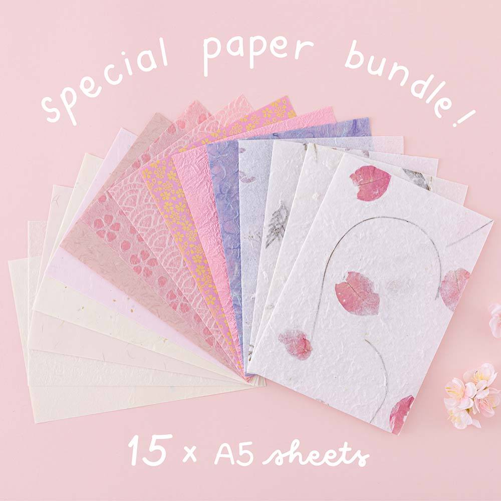 HGYCPP Cherry Blossom Scrapbook Set Travel Journal Sketch Book Set Gift Set  for Girls 