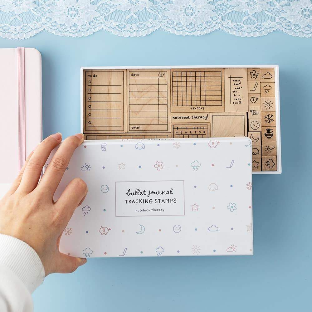 Tsuki Bullet Journal Tracking and Planning Stamp Set ☾ – NotebookTherapy